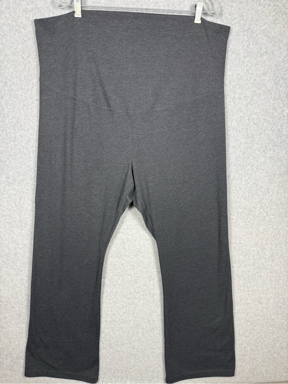 Old Navy Maternity Yoga Pants XXL Gray Stretch Knit Wide Leg | Comfort Casual